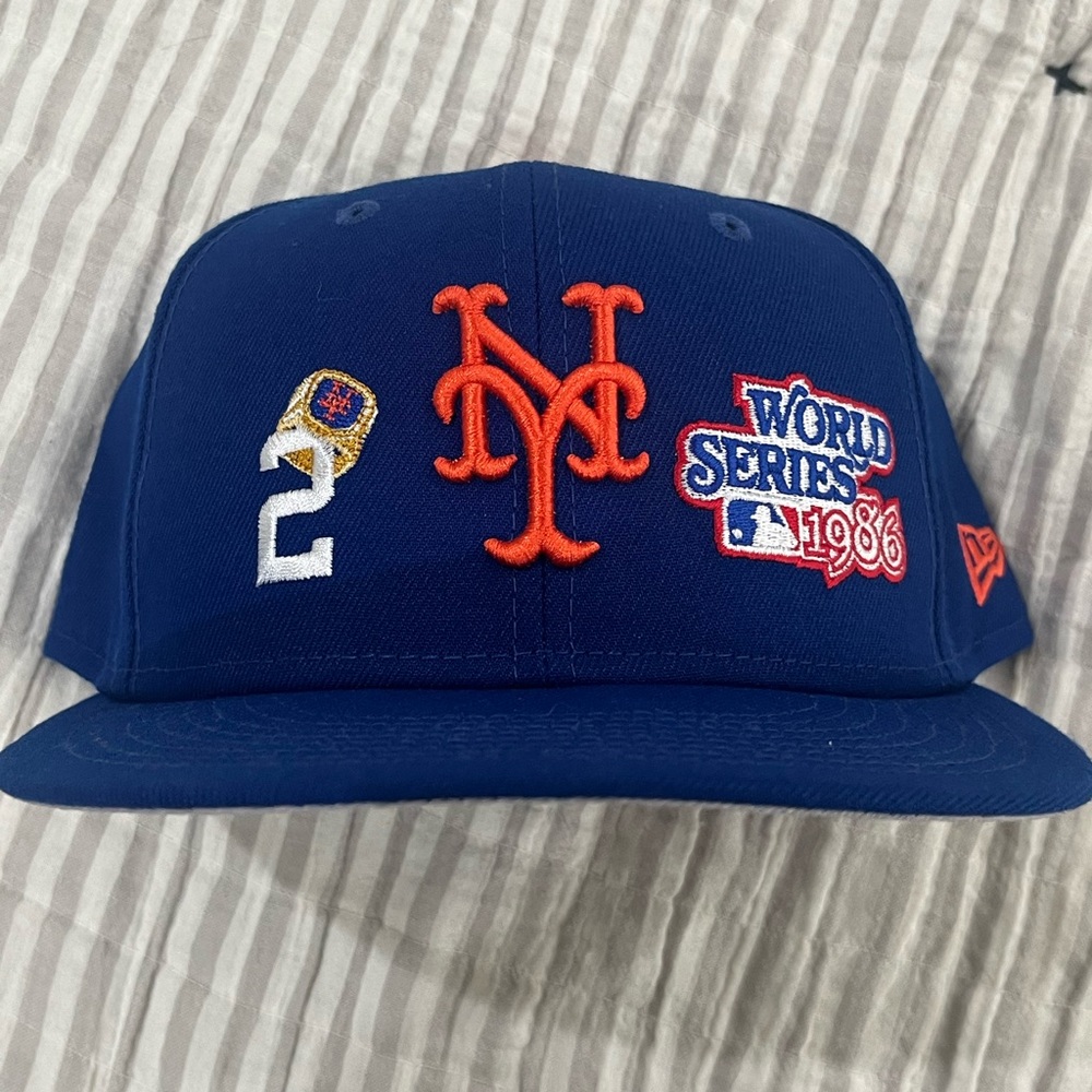 ‼️ NWOT New Era New York Mets 2x World Series Champion Fitted Hat - Size 7 3/4